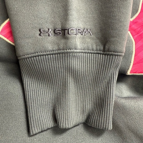 Under Armour Gray Hoodie with Pink Logo/women size SM/P/P - Picture 7 of 10